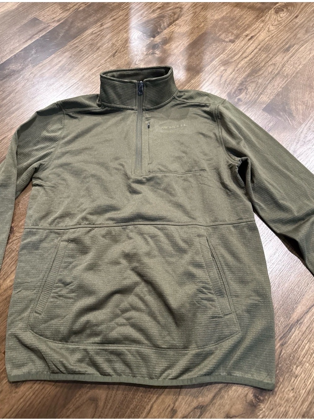 Merrell NWT Size Small Olive Green Lightweight Quarter-Zip Shirt Jacket-001*